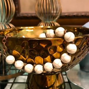 Bracelet with bronze spacers and lobster closure